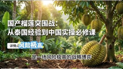 第一节：榴莲突围战：选址决策指南，告别赌运气，用硬指标圈定&ldquo;优生，课程：《国产榴莲突围战：从泰国经验到中国实操的8堂必修课（高阶实战版）》
