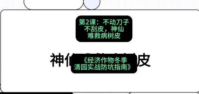 第2节：【物理手段】不动刀子不刮皮，神仙难救病树皮，课程：《经济作物冬季清园&middot;实战防坑指南》#识农AI