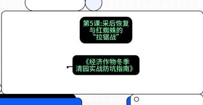 第5节：【柑橘清园】采后恢复与红蜘蛛的&ldquo;拉锯战&rdquo;，课程：《经济作物冬季清园&middot;实战防坑指南》#识农AI