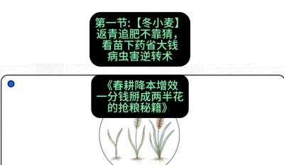 第一节：【冬小麦】返青追肥不靠猜，看苗下药省大钱